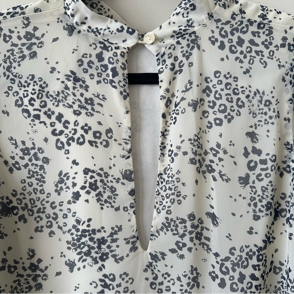 Park & Fifth-Printed Mock Neck Sheer Sleeve Spring/ Summer Dress (Size:Small) - Picture 8 of 15